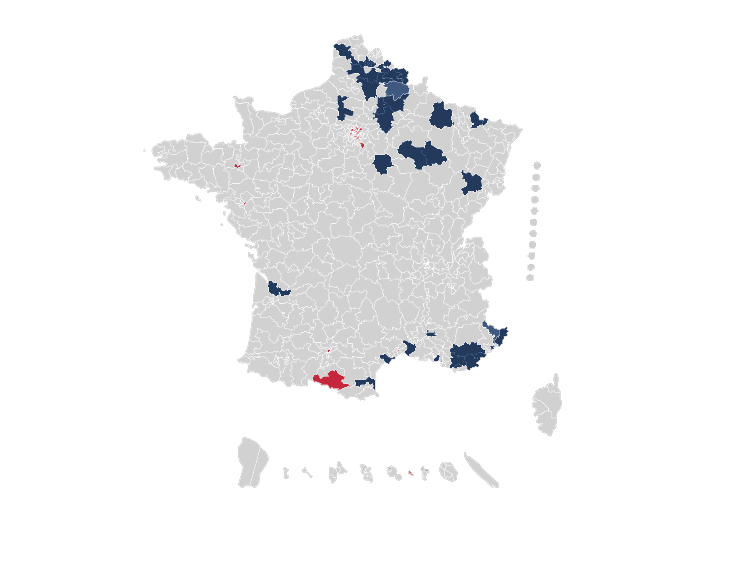 Résultats des législatives : la cartographie circonscription par circonscription