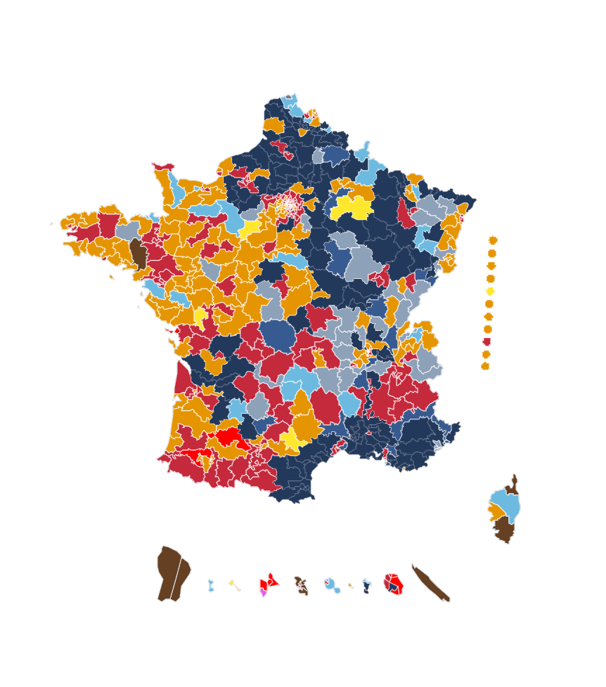 Cartographie des résultats des légisatives 2024